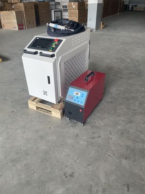 Máquina de solda a laser portátil de fibra de alumínio para solda de aço inoxidável